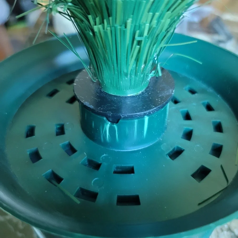 Vintage 36 Inch Fiber Optic Christmas Tree Color Changing Lights Green Planter